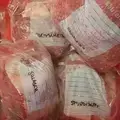 Ausschnitt vom Fleischpaket
