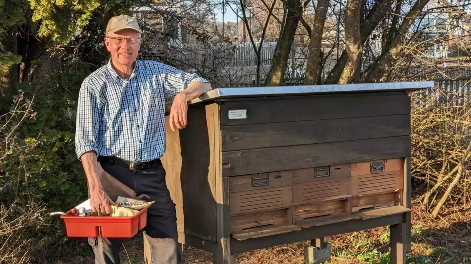 Hier sollten Sie Franz Emmerig am Bienenstand sehen ...